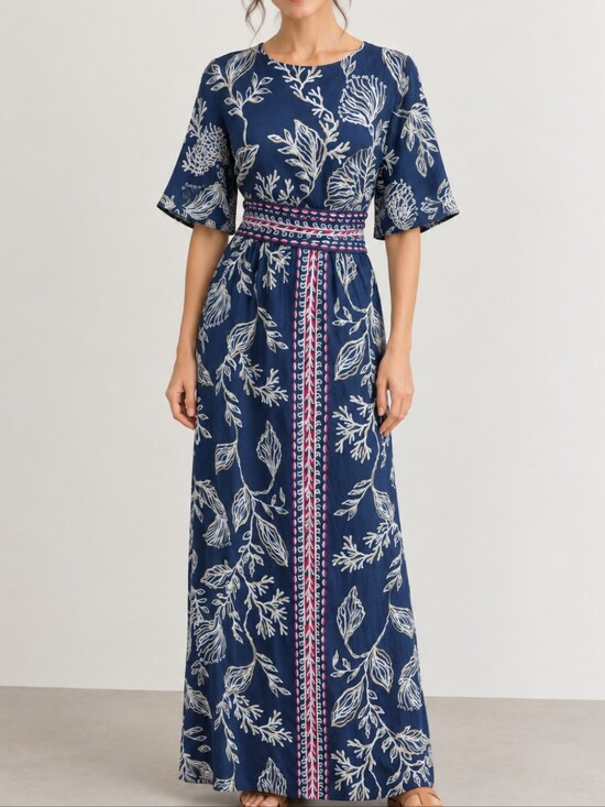 Lilly Pulitzer Dresses & Skirts - Lily Pulitzer Parigi Boat Neck Maxi Dress Low Tide Coastal Navy Size Small